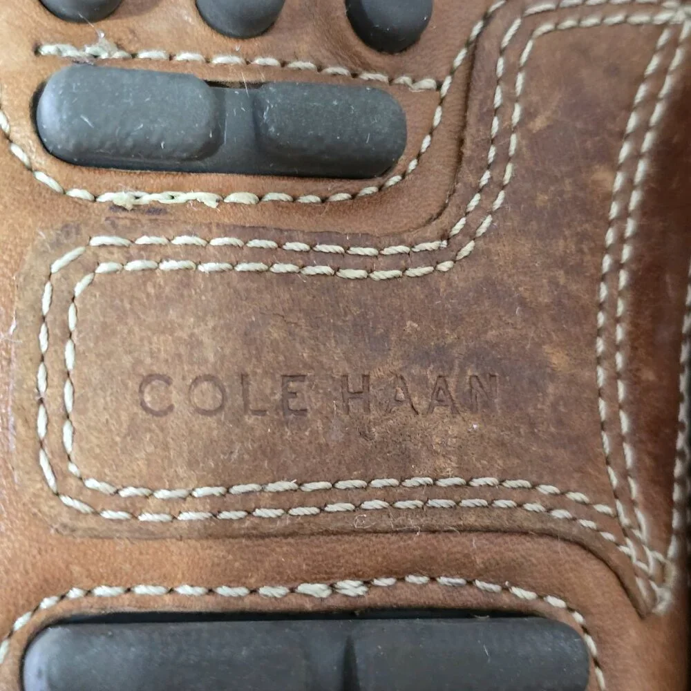 Cole Haan Men's Grant Canoe Leather Penny Driving Loafers C12134 Brown Size 10.5